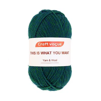 Tsaus Ntsuab Chunky Wool Xov Paj