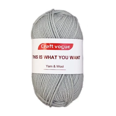 Grey Aran Wool Xov Paj