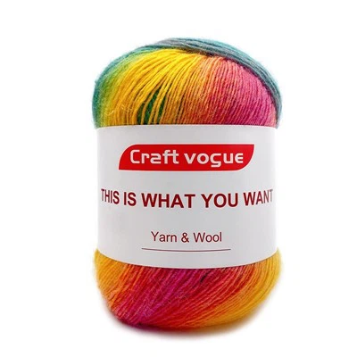 Pheej yig Chunky Rainbow Wool yarn